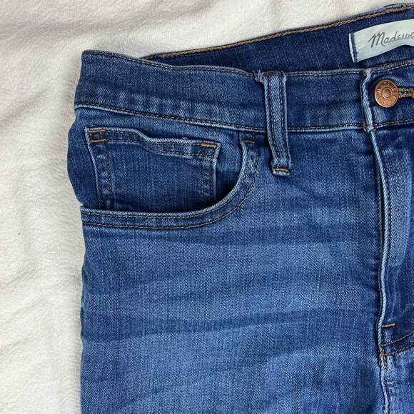 Madewell 9" Mid-Rise Skinny Patty Wash Blue Jeans Size 27 Stretch Denim M3003 - Picture 7 of 16